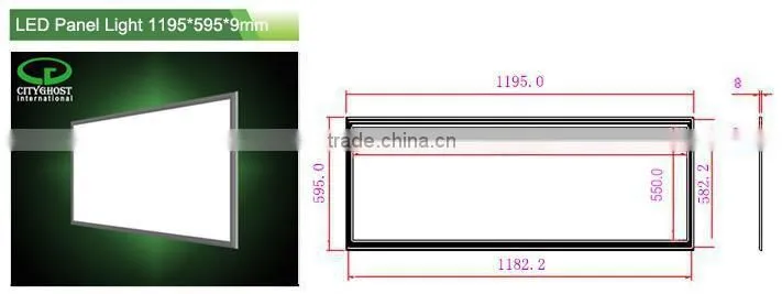 Custom size 2x4 600x1200 led ceiling light design