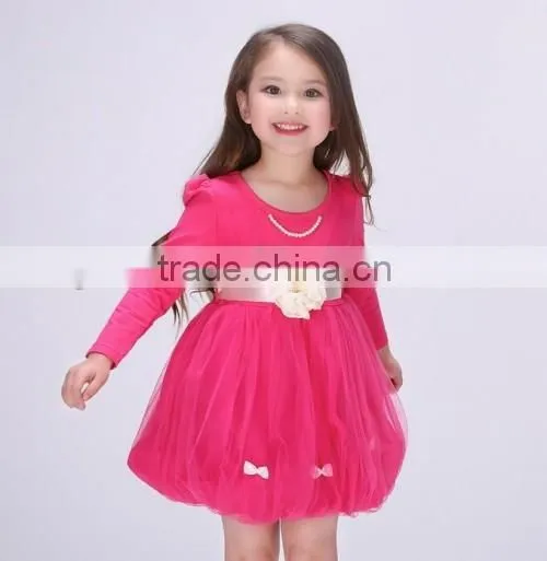 spring autum lace kids party wear dresses for girls lovely baby kids clothes girls dresses