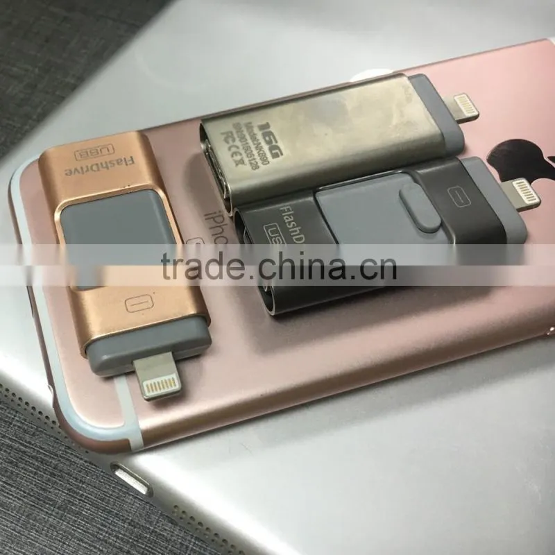 dual otg usb flash drive for computer and smartphone Iphone 32GB 64GB USB2.0 otg usb flash drive