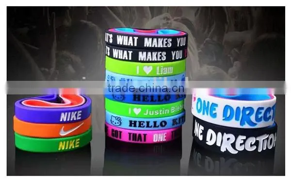 Fashion printed silicone wristband/silicone wristband/wrist band