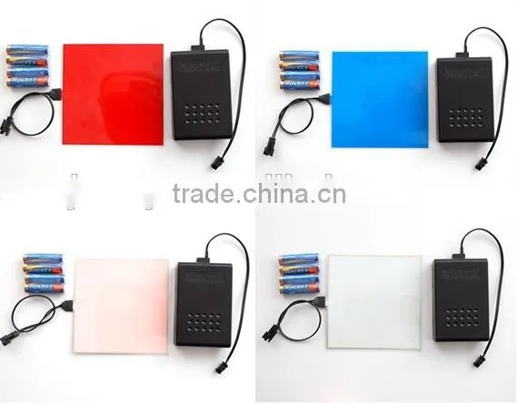 A4 size thin red pink blue white EL backlit with small EL driver
