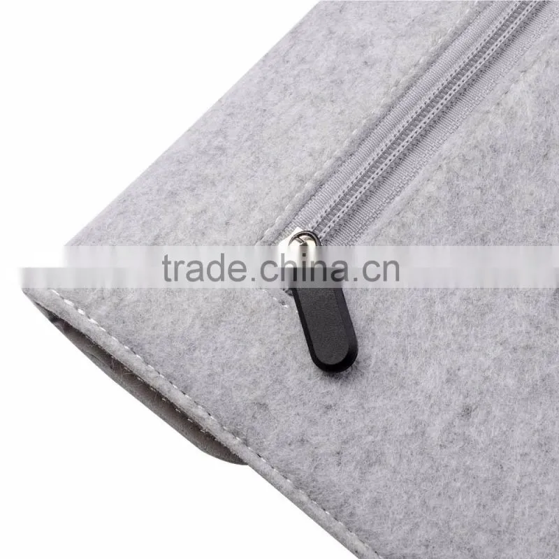 2016 new hot selling wool felt+ PU laptop sleeve bags with mouse bag for apple Macbook air pro , pro retina 11" 13.3" 15.4"