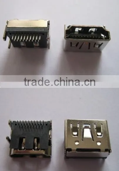 Wholesale HDMI Female Jack Connector 19pin 90 Degree DIP