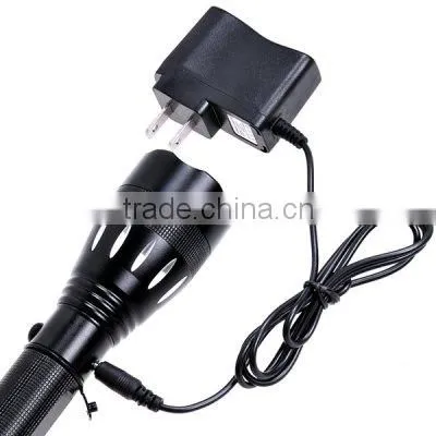 18650 rechargeable battery flashlight with car plug chargers