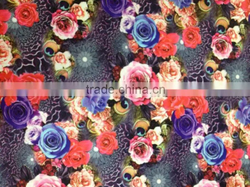 Polyester Knit Air Layer Printed Fabric