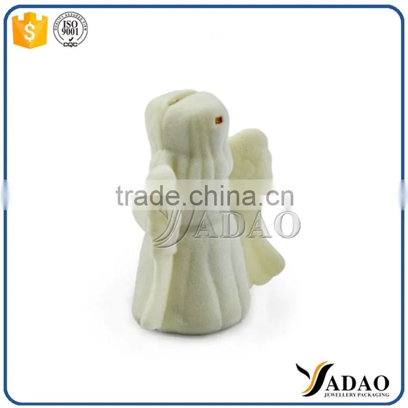 China factory fashion customized flocking plastic jewelry package box