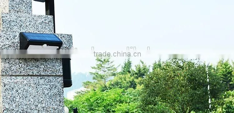 IP65 powerful solar motion sensor light solar wall lights solar fence lights with 38leds