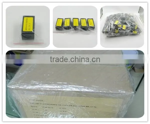 Full inventory cat5e unshielded rj45 inline coupler with high quality