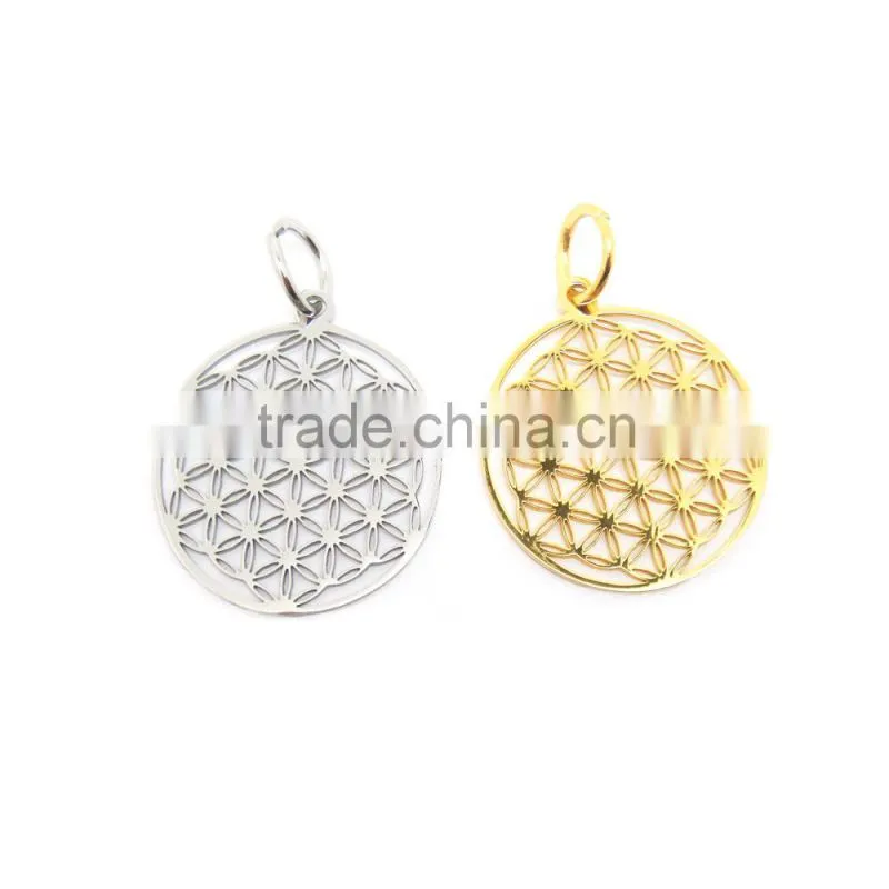 Small Charm 20mm Flower of Life Pendant Jewelry for Earrings