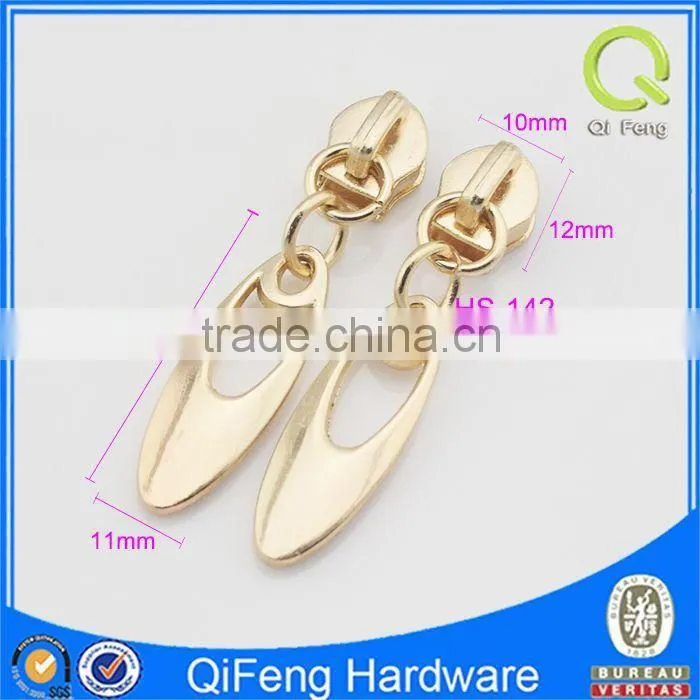 HS-142 wholesale metal zipper custom simple design in Guangzhou