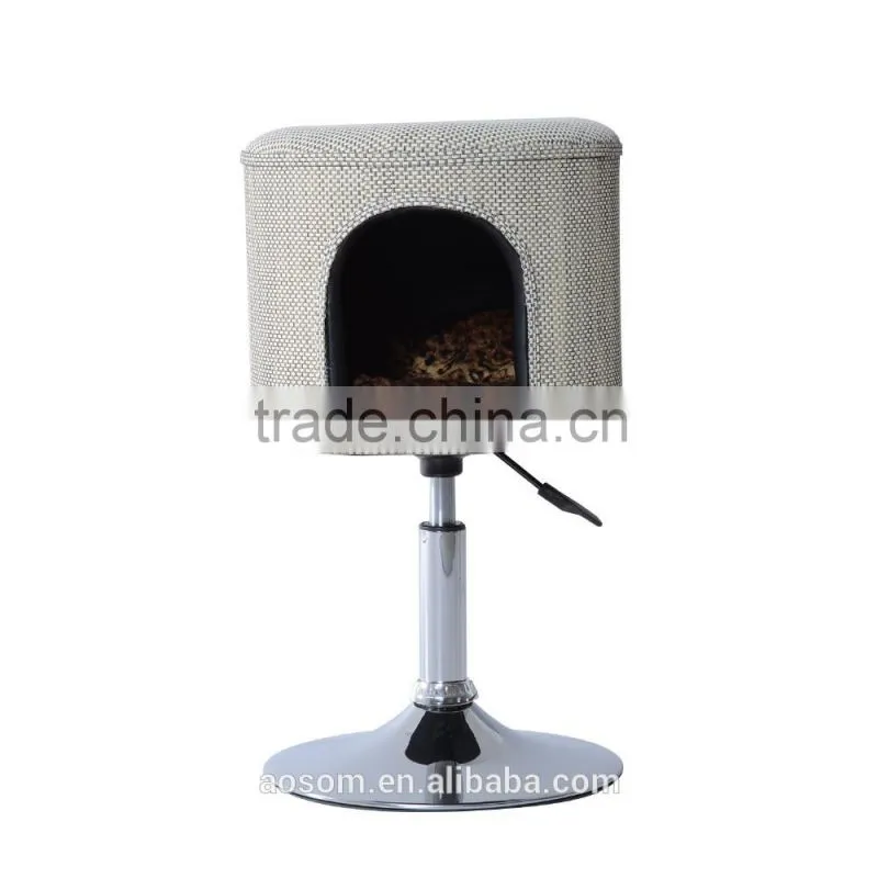 Pawhut 23"-26" Beige Height Adjustable Modern Cat Condo