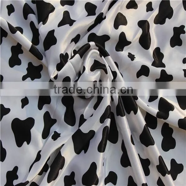 Wholesale custom printed organic fabric, chevron satin fabric