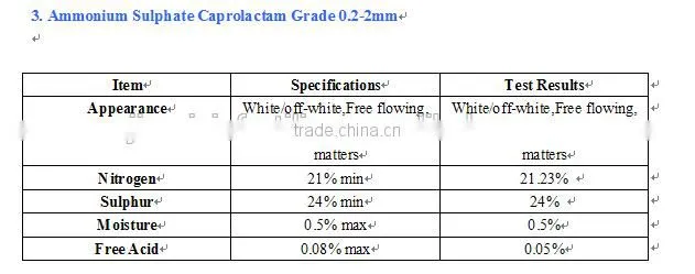 Ammonium Sulphate Crystal carpro grade export to different country