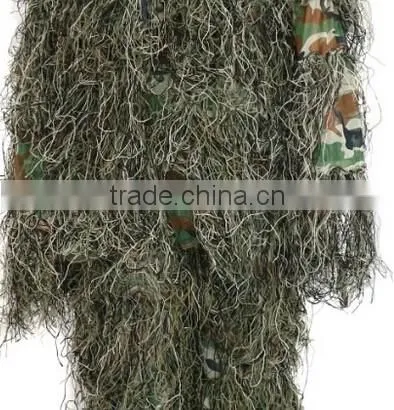 4-Piece, XL/XXL 3D Camouflage Camo Ghillie Suit for Yowie Sniper Archery