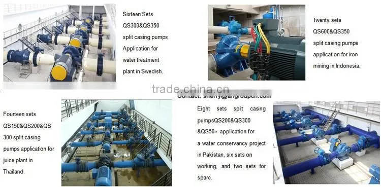 Large capacity split case pump split casing pump double suction pump