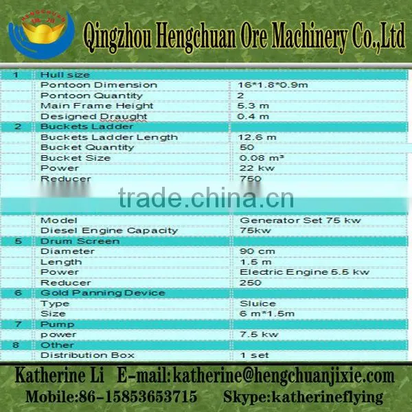 used excavating gold dredger for sale