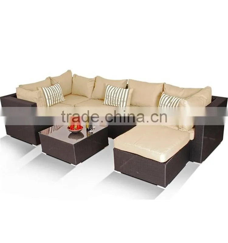 Garden furniture rattan stool 3 seat sofa