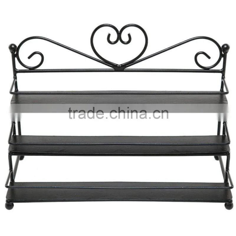 Queen design metal 3-tire nail polish display rack