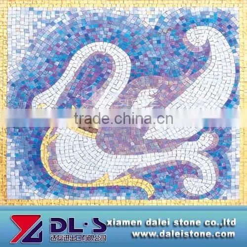 White granite mosaic