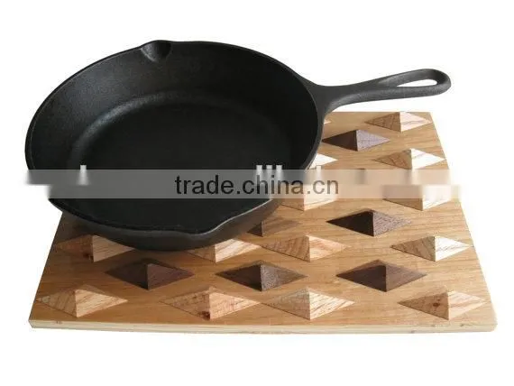 Wooden Trivet with Polyhedron Wooden Placemat Joint Cutting Board 2016 New Desin Kitchenware