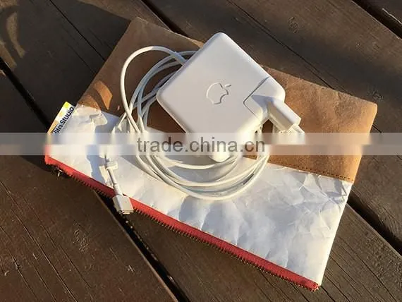 Kraft clutch paper bag,white and brown clutch bag for women