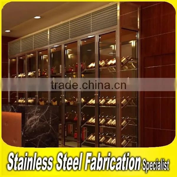 Modern Stainless Steel Bar Wine Cabinet For Hotel KTV Bar Club