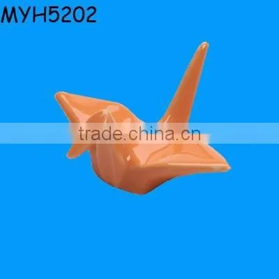Very Elegant Green Ceramic Crane Chopstick Rest