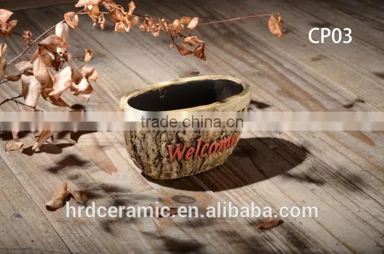 Hot sale novelty / unique cement indoor plant pot
