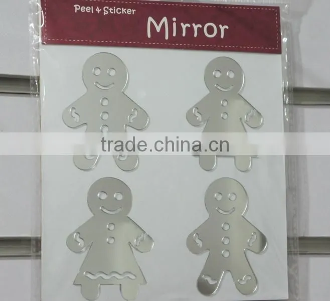 Snowman Mirror Self-adhesive Magnifying Mirror Sticker