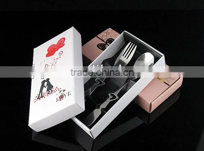 high quality christmas gift stainless steel spoon and fork set