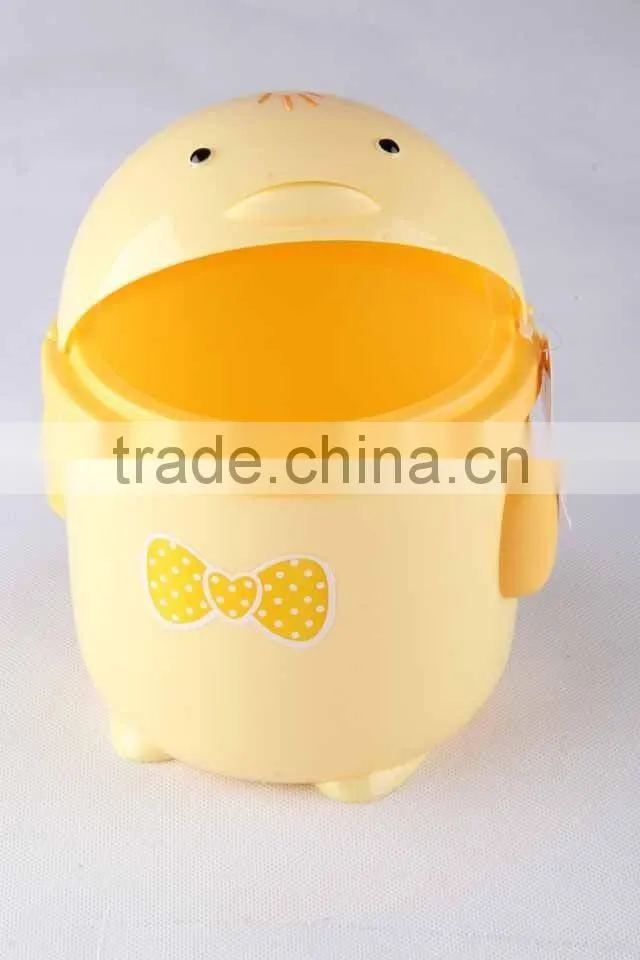 Household Garbage Can/Desktop bin With Cartoon Patterns Plastic Trash Can