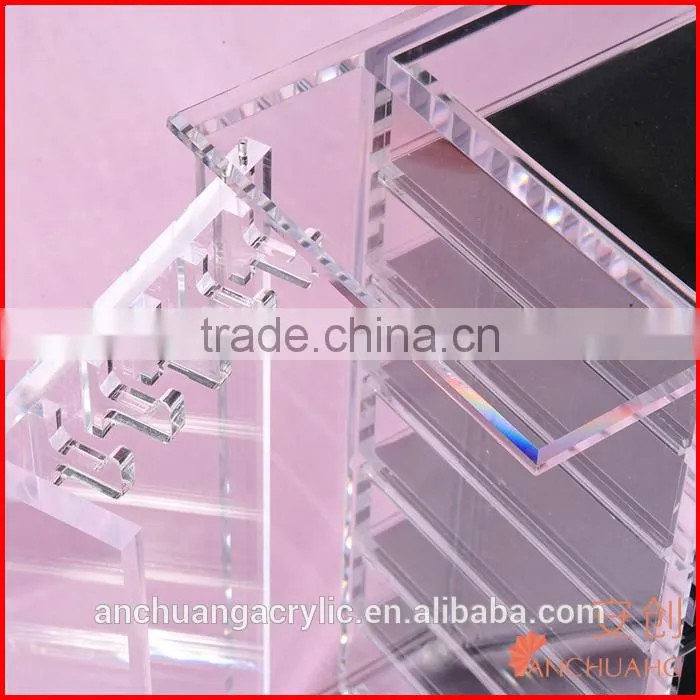 Deluxe 7-drawer Clear Acrylic Jewelry Organizer Necklace Keeper