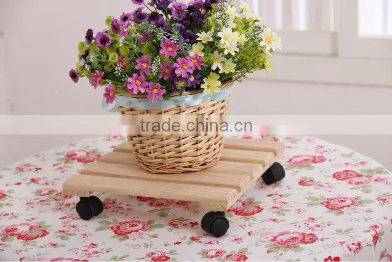 Burning wood flower-stand restoring ancient ways