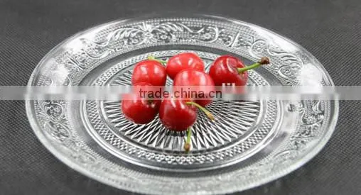 Transparent hot selling round glass plate