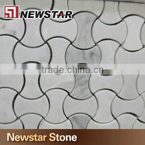 Newstar natural marble mosaic white carrara mosaic