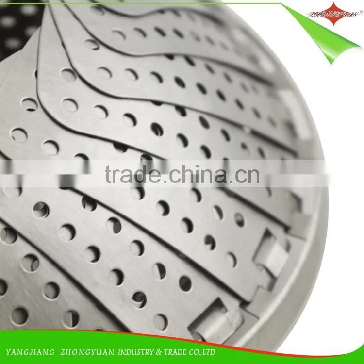 ZY-F1505 stainless steel folding vegetable steamer basket for kitchenware