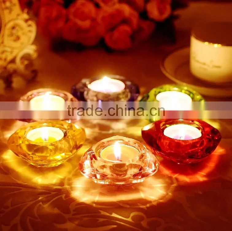 Home Decoration Romantic Wedding Birthday Dinner Crystal Glass Candlesticks