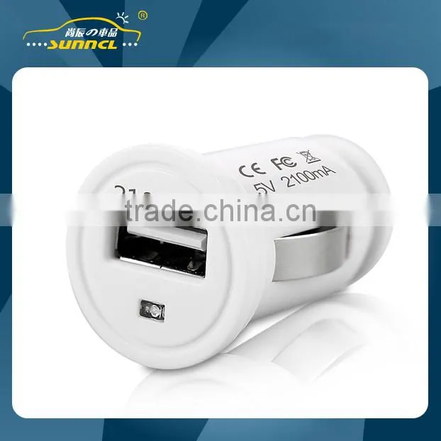 2015 CE Approval Dual USB Car Power Charger , Mini Charger for iPhone , Samsung