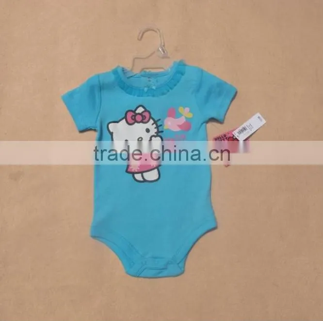 100% cotton hello kitty ptint baby boy rompers wholesale