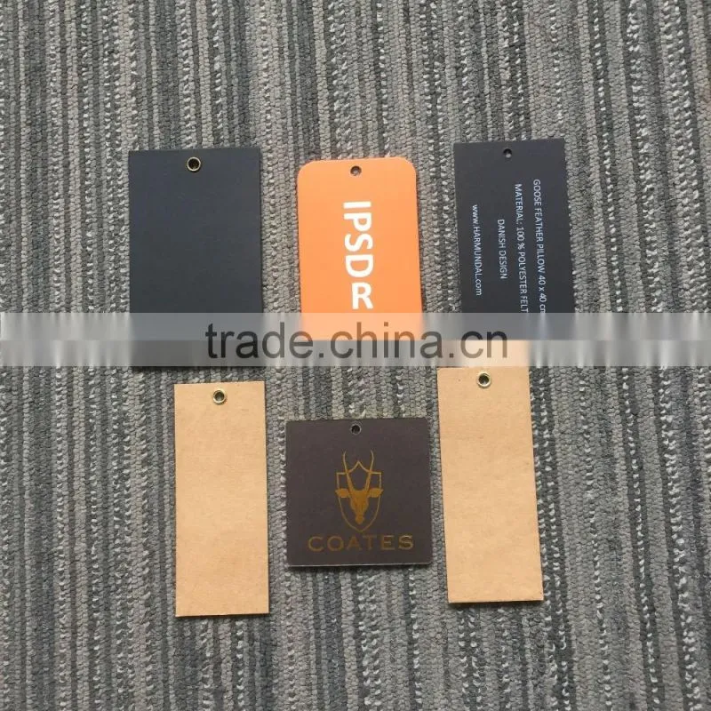 2017 Custom factory direct wholesale high quality clothing Hang Tags
