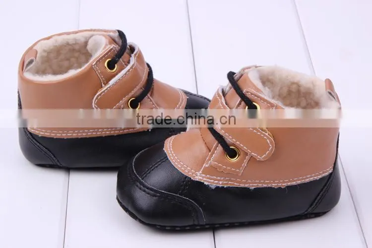 2014 wholesae Baby toddler shoes baby winter boots infant boys leather boots