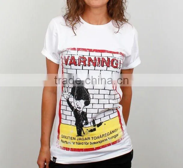 WOMEN ROUND NECK T SHIRT WITH CUSTOM PRINT