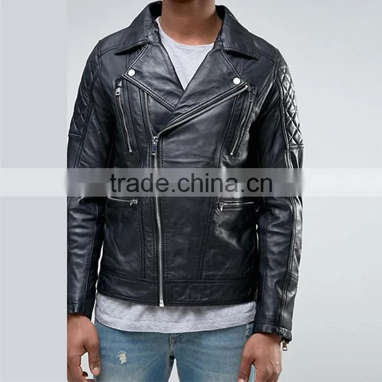 Sleeve Pincer Rackmount Motorcycle Leather Jacket pu Leather Slim Men's Winter Jacket Coat