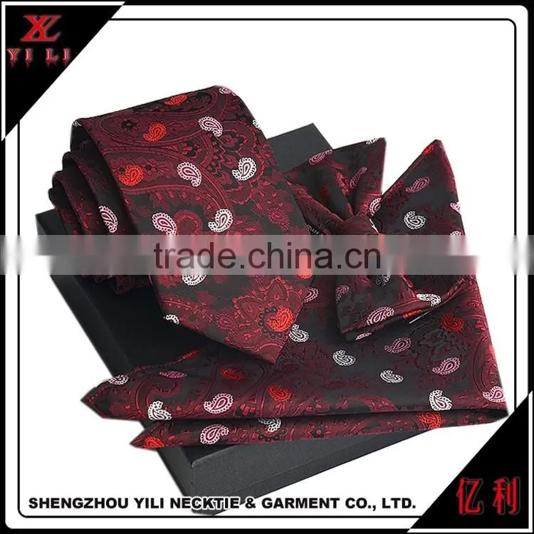 Formal occasion essential burgundy necktie gift sets