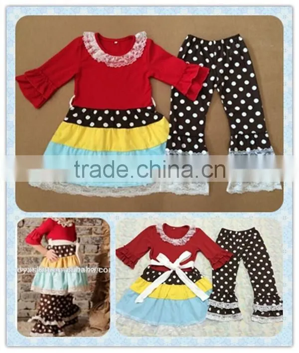 Easter day spring ruffle Baby girl matching stripe red lucky cute baby girl remake cotton vintage remake outfit