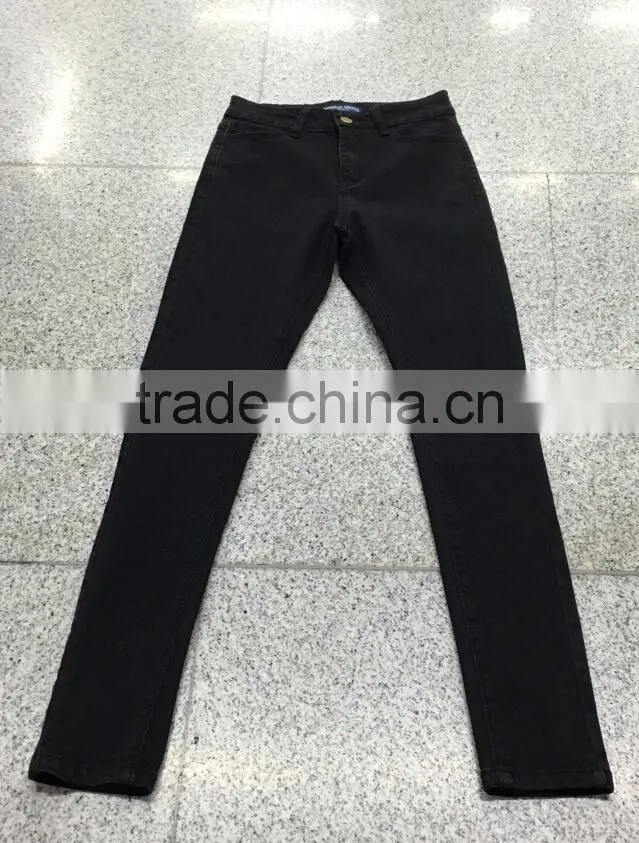 Runwaylover wholesale factory price jeans high waist cotton fabric women skinny denim jeans