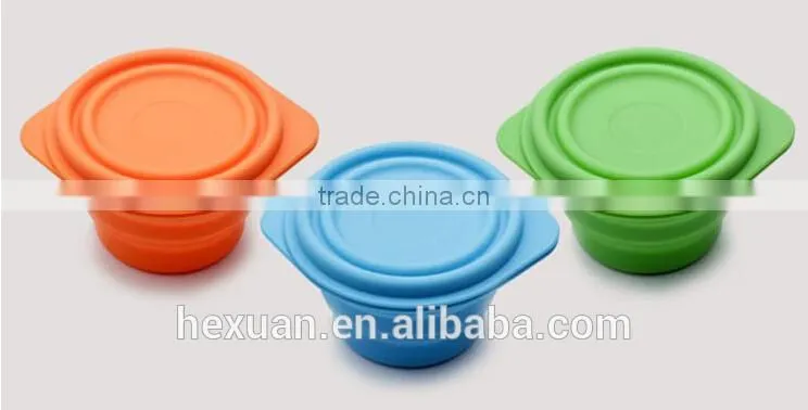 OEM, many colors,Silicone Baby Suction Bowls with Lid,kids silicone bowl