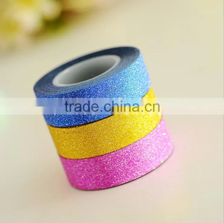 1.5cm*10m multicolor Glitter Washi Tape for DIY