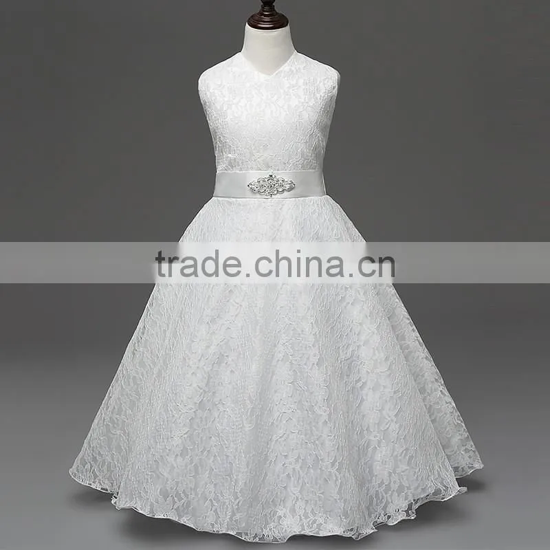 Elegant Girl Dress Girls 2015 Summer Fashion Pink Lace Party Flower Princess Wedding Dresses Baby Girl dress