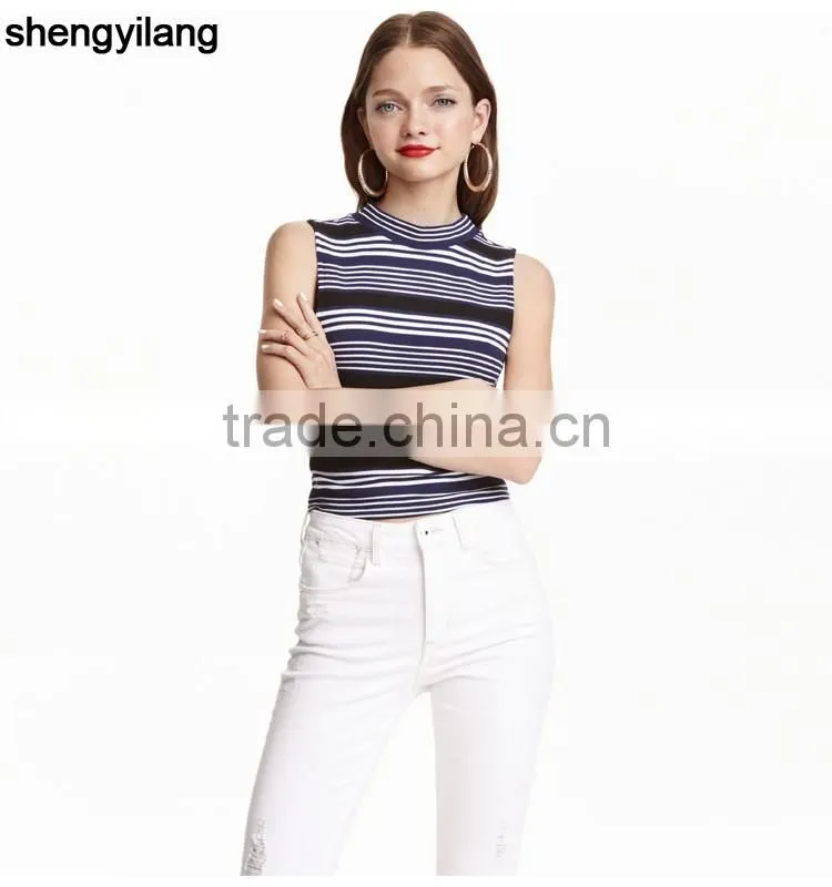 New arrival lady's sleeveless top wholesale fashionable fitness tank top guangzhou manufacturers